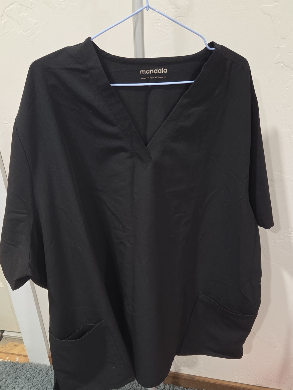 Mandala Black V-Neck Shirt
